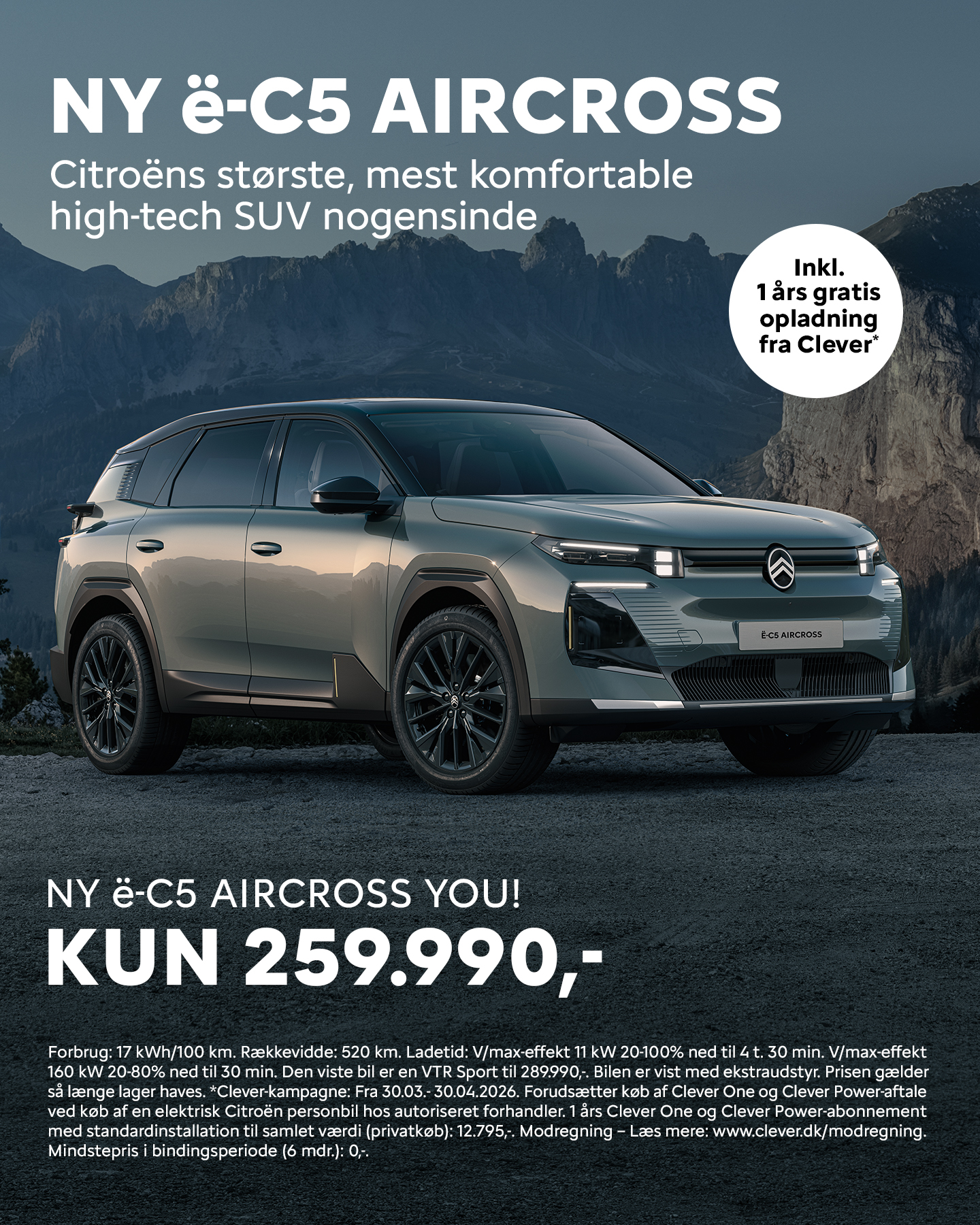 U14 - FB annonce, Citroën ë-C5 AC, kontant + Clever (still) 30.03.2026